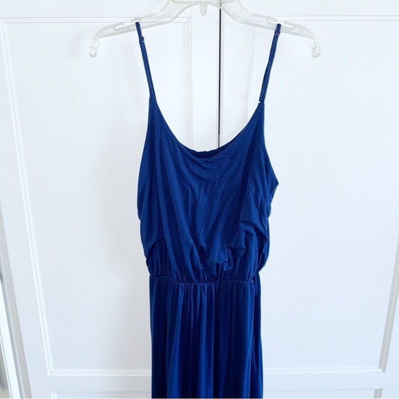 Lush Knit Maxi Dress Royal Blue Sz Small Beachy Vacation 90’s - Picture 6 of 12